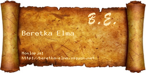 Beretka Elma névjegykártya